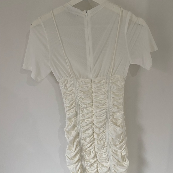 Sabo Skirt Ruched mini dress with mesh tee XS - Picture 3 of 4
